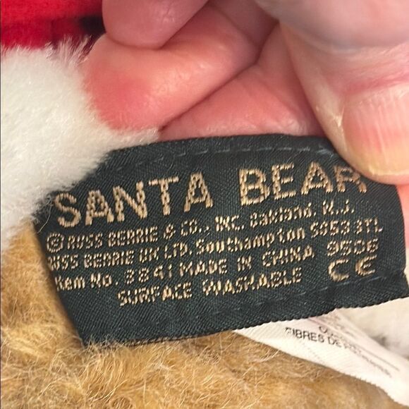 Vintage Russ Santa Bear With Santa Hat 9" - Picture 7 of 8
